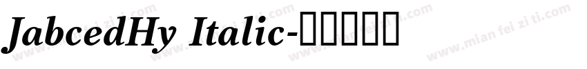 JabcedHy Italic字体转换